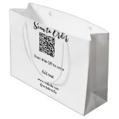 注文をスキャン 注文QRコードを追加 ウェブサイト Eメール ラージペーパーバッグ (裏面アングル)