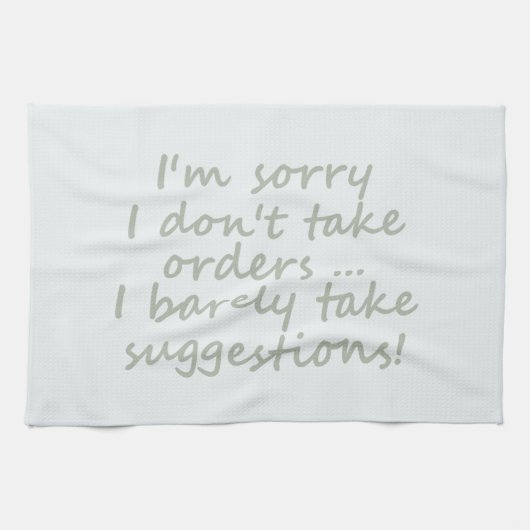 注文を受けない皮肉おもしろい引用文 キッチンタオル (横)