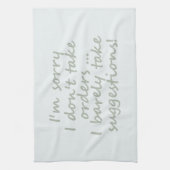 注文を受けない皮肉おもしろい引用文 キッチンタオル (縦)