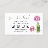 注文を愛するスモールビジネスオーダー挿入カード 名刺 (正面)