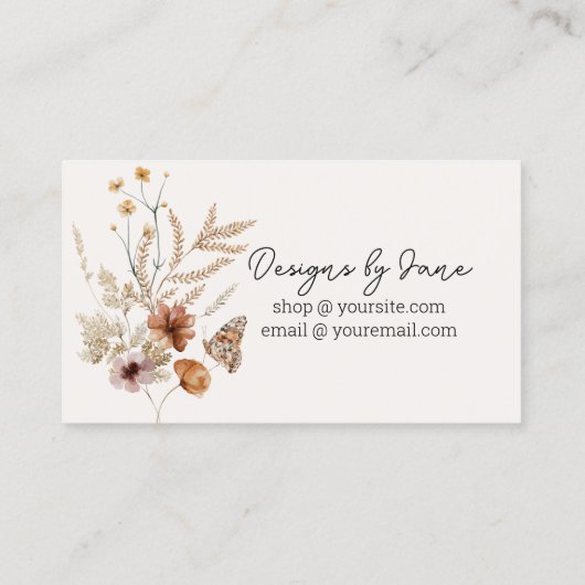 注文を愛するスモールビジネスオーダー挿入カード 名刺 (裏面)