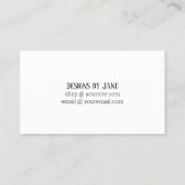 注文を愛するスモールビジネスオーダー挿入カード 名刺 (裏面)