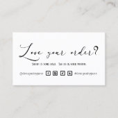 注文を愛するスモールビジネスオーダー挿入カード 名刺 (正面)