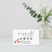 注文を愛するスモールビジネスオーダー挿入カード 名刺 (スタンド正面)