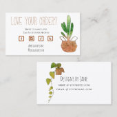 注文を愛するスモールビジネスオーダー挿入カード 名刺 (正面/裏面)