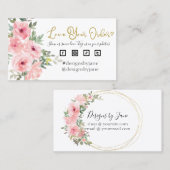 注文を愛するスモールビジネスオーダー挿入カード 名刺 (正面/裏面)