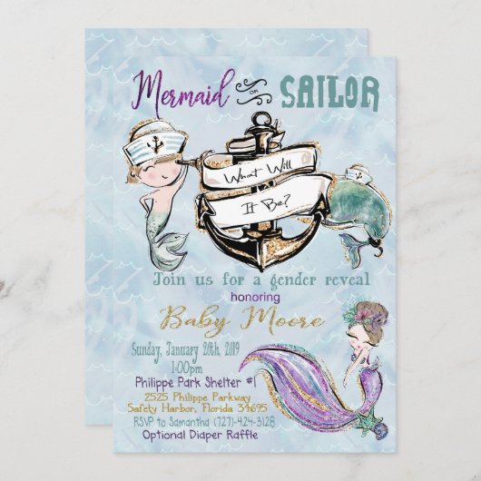 注文カスタム人魚の性別の最終公開 シーズンカード (正面/裏面)