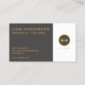 注文トレーナービジネスカードフィットネストレーナー 名刺 (裏面)