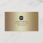 注文パッケージ用のブラックおよび金ゴールドサンキューカード 名刺 (裏面)