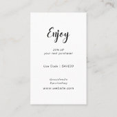 注文ミニマルモダンの挿入に感謝 名刺 (裏面)