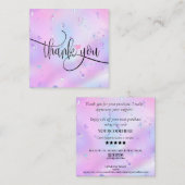 注文モダンの感謝してい際に入荷を指示 スクエア名刺 (正面/裏面)