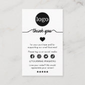 注文モダンの挿入に感謝 名刺 (正面)