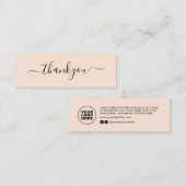 注文モダンミニマルの挿入に感謝 コーリングカード (正面/裏面)