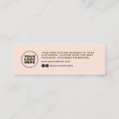 注文モダンミニマルの挿入に感謝 コーリングカード (裏面)