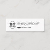 注文モダンミニマルの挿入に感謝 コーリングカード (裏面)