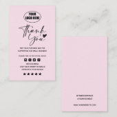 注文モダンミニマルの挿入に感謝 名刺 (正面/裏面)