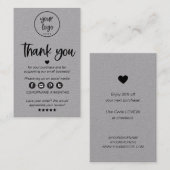 注文モダンミニマルの挿入に感謝 名刺 (正面/裏面)