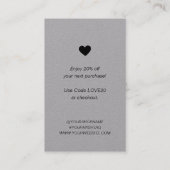 注文モダンミニマルの挿入に感謝 名刺 (裏面)