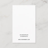 注文モダンミニマルの挿入に感謝 名刺 (裏面)