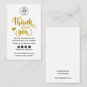 注文モダンミニマルの挿入に感謝 名刺 (正面/裏面)