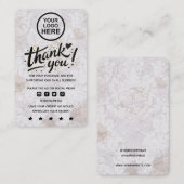 注文モダンミニマルの挿入に感謝 名刺 (正面/裏面)