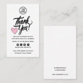 注文モダンミニマルの挿入に感謝 名刺 (正面/裏面)