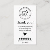 注文モダンミニマルの挿入に感謝 名刺 (正面)