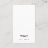 注文モダンミニマルの挿入に感謝 名刺 (裏面)