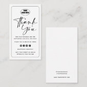 注文モダンミニマルの挿入に感謝 名刺 (正面/裏面)