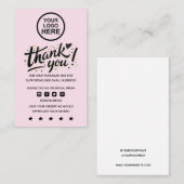 注文モダンミニマルの挿入に感謝 名刺 (正面/裏面)