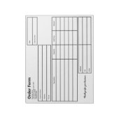 注文型枠白黒ビジネステンプレート ノートパッド (回転)