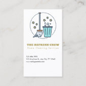 注文清掃サービスの名刺の編集可能 名刺 (正面)