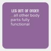 注文素晴らし品の欠品の脚のおもしろいデザイン スクエアシール (正面)