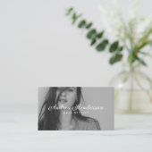 注文美容師名刺、写真イメージ 名刺 (スタンド正面)