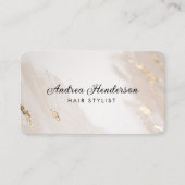 注文美容師名刺、金ゴールド美しい 名刺 (正面)