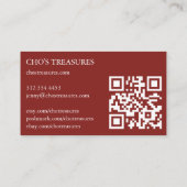 注文THANKお水の色デイジーブーケQRコード 名刺 (裏面)