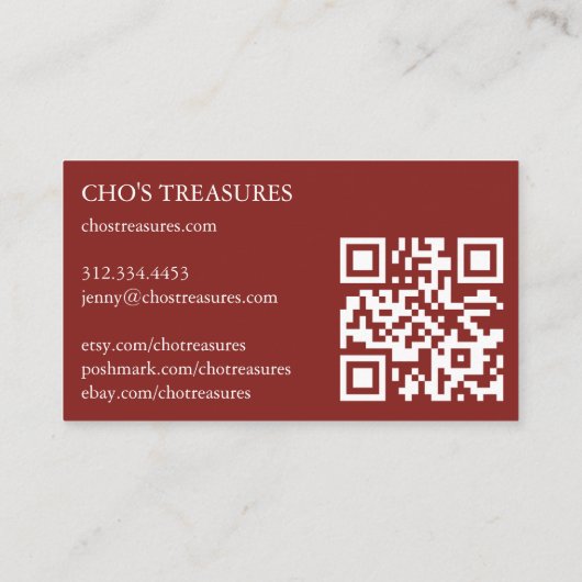 注文THANKお水の色デイジーブーケQRコード 名刺 (裏面)