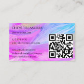 注文THANK YOUミニマルかわいらしリストパープルブルー 名刺 (裏面)