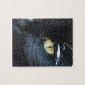 注目している猫 ジグソーパズル (横)