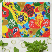 注目すべき型枠と形状オリジナル抽象芸術アート キッチンタオル (折り畳み)