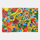 注目すべき型枠と形状オリジナル抽象芸術アート キッチンタオル (横)