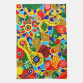 注目すべき型枠と形状オリジナル抽象芸術アート キッチンタオル (縦)