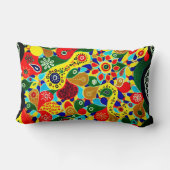 注目すべき型枠と形状オリジナル抽象芸術アート ランバークッション (裏面)