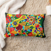 注目すべき型枠と形状オリジナル抽象芸術アート ランバークッション (ブランケット)