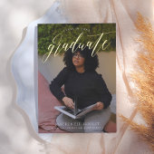 注目すべき実在金ゴールド台本2写真卒業 箔招待状