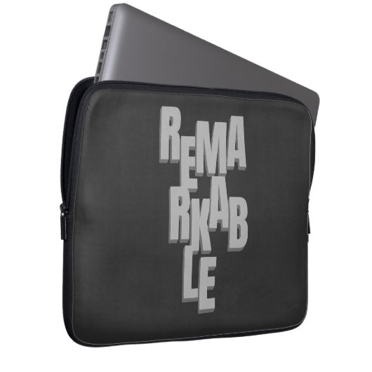 注目すべき引用文やる気を起こさせる感動的 ラップトップスリーブ (正面右)