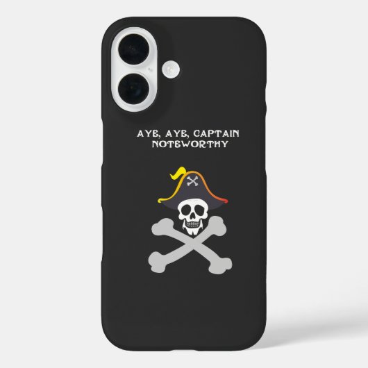 注目すべき海賊 スカル&クロスボーンズ Case-Mate iPhoneケース (裏面)
