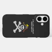 注目すべき海賊 スカル&クロスボーンズ Case-Mate iPhoneケース (裏面 (横))