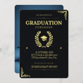 注目のトレンド：卒業生を祝う 招待状 (正面/裏面)