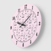 注目のピンク ラージ壁時計 (傾斜)